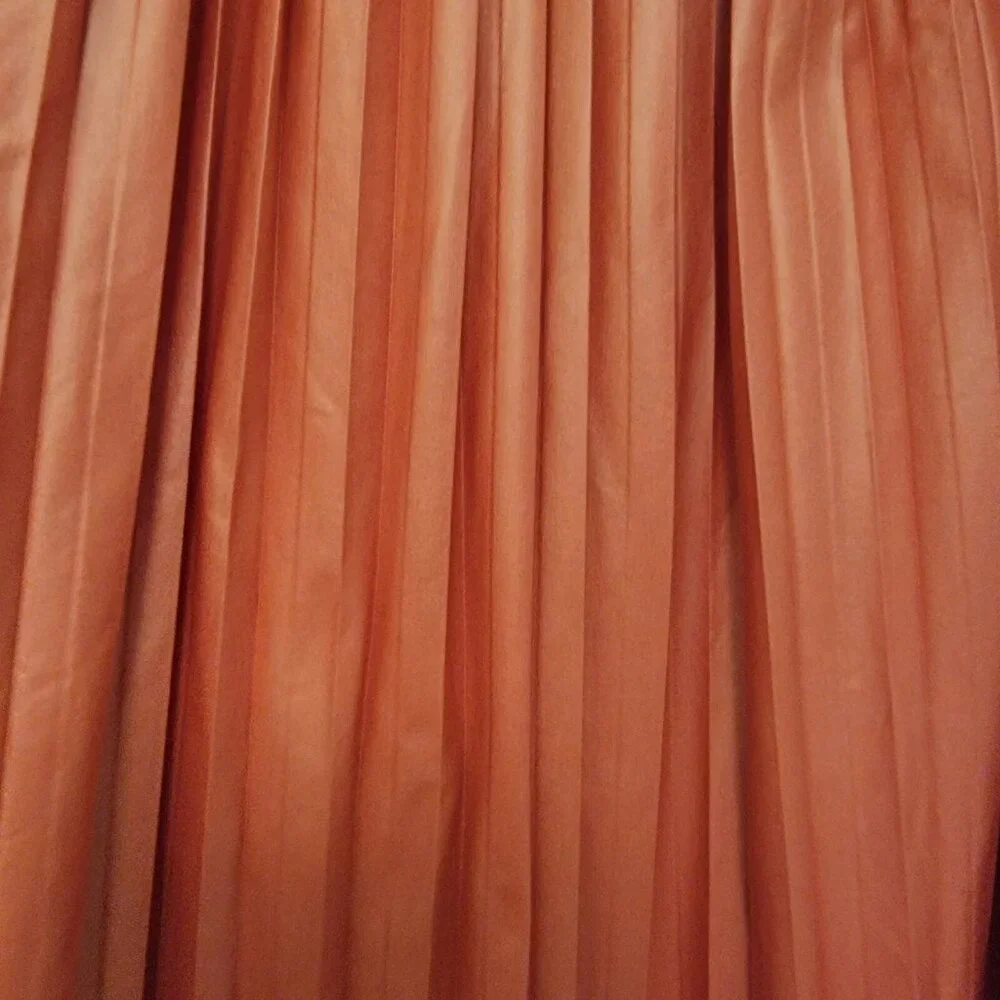 Stile Benetton Skirt Vintage Orange Pleated A Line Skirt Women's Size‎ XS